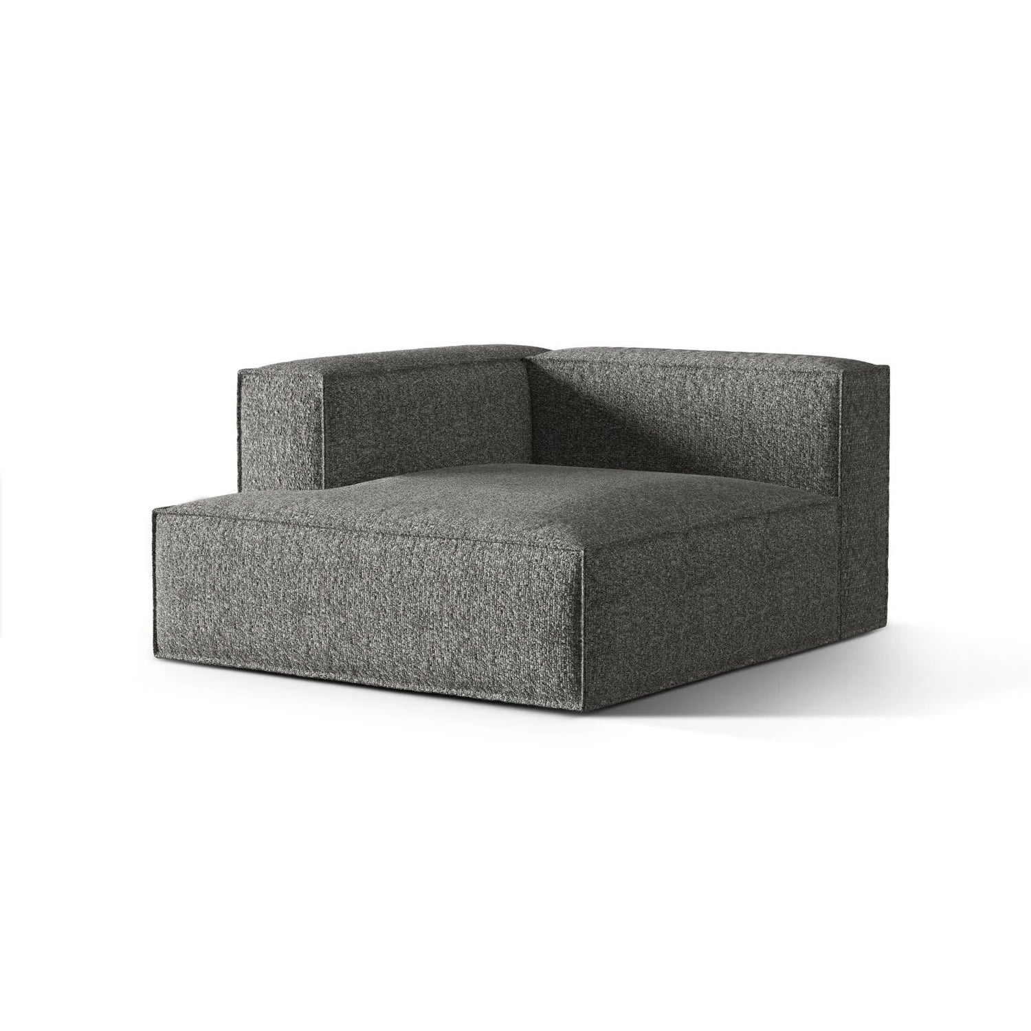 Nuria Modulares Sofa Sitzelement, Linke Seite, aus Boucle in Graphit (Monet Graphite), 147x127 cm von Micadoni – Bild 3