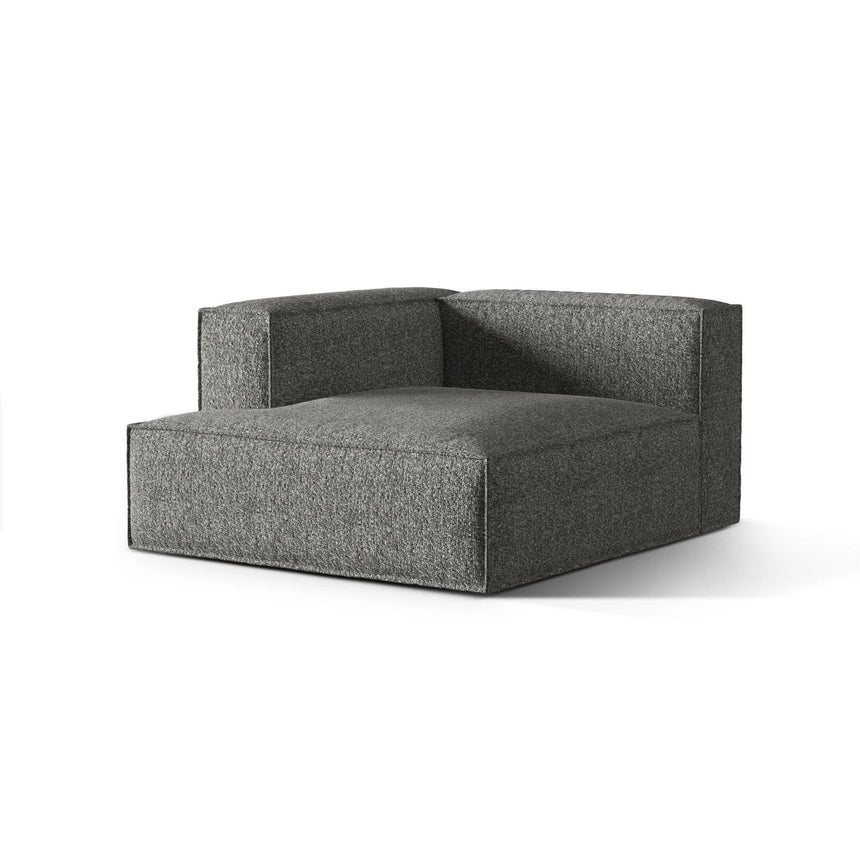 Nuria Modulares Sofa Sitzelement, Linke Seite, aus Boucle in Graphit (Monet Graphite), 147x127 cm von Micadoni – Bild 3