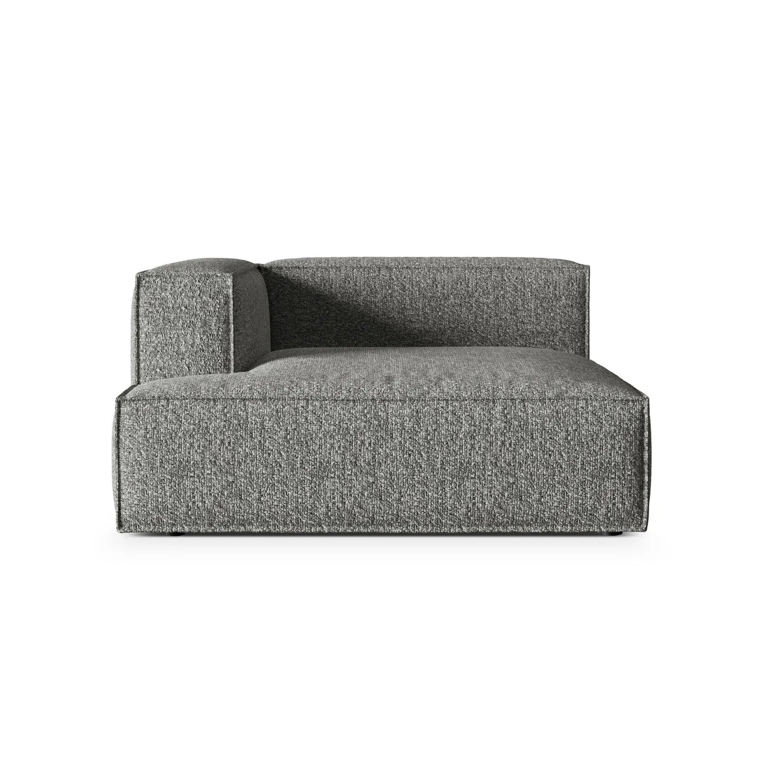 Nuria Modulares Sofa Sitzelement, Linke Seite, aus Boucle in Graphit (Monet Graphite), 147x147 cm von Micadoni – Bild 1