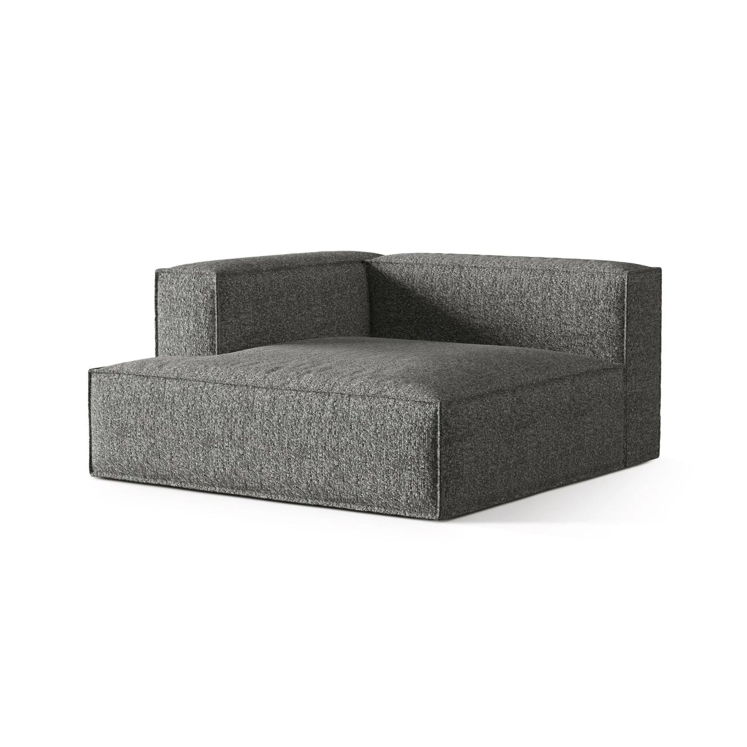 Nuria Modulares Sofa Sitzelement, Linke Seite, aus Boucle in Graphit (Monet Graphite), 147x147 cm von Micadoni – Bild 3