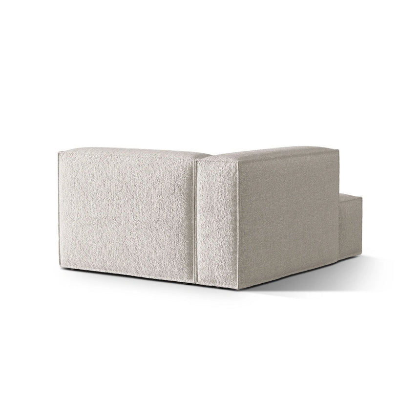 Nuria Modulares Sofa Sitzelement, Linke Seite, aus Boucle in Grau Beige meliert (Monet Pearl), 147x127 cm von Micadoni – Bild 4