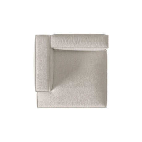 Nuria Modulares Sofa Sitzelement, Linke Seite, aus Boucle in Grau Beige meliert (Monet Pearl), 147x127 cm von Micadoni – Bild 5