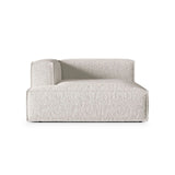 Nuria Modulares Sofa Sitzelement, Linke Seite, aus Boucle in Grau Beige meliert (Monet Pearl), 147x147 cm von Micadoni – Bild 1