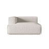 Nuria Modulares Sofa Sitzelement, Linke Seite, aus Boucle in Grau Beige meliert (Monet Pearl), 147x147 cm von Micadoni – Bild 1