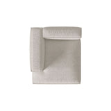 Nuria Modulares Sofa Sitzelement, Linke Seite, aus Boucle in Grau Beige meliert (Monet Pearl), 147x147 cm von Micadoni – Bild 5