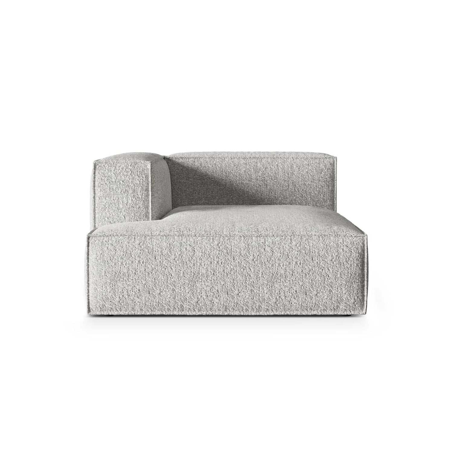 Nuria Modulares Sofa Sitzelement, Linke Seite, aus Boucle in Silber (Monet Silver), 147x127 cm von Micadoni – Bild 1