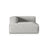 Nuria Modulares Sofa Sitzelement, Linke Seite, aus Boucle in Silber (Monet Silver), 147x127 cm von Micadoni – Bild 1