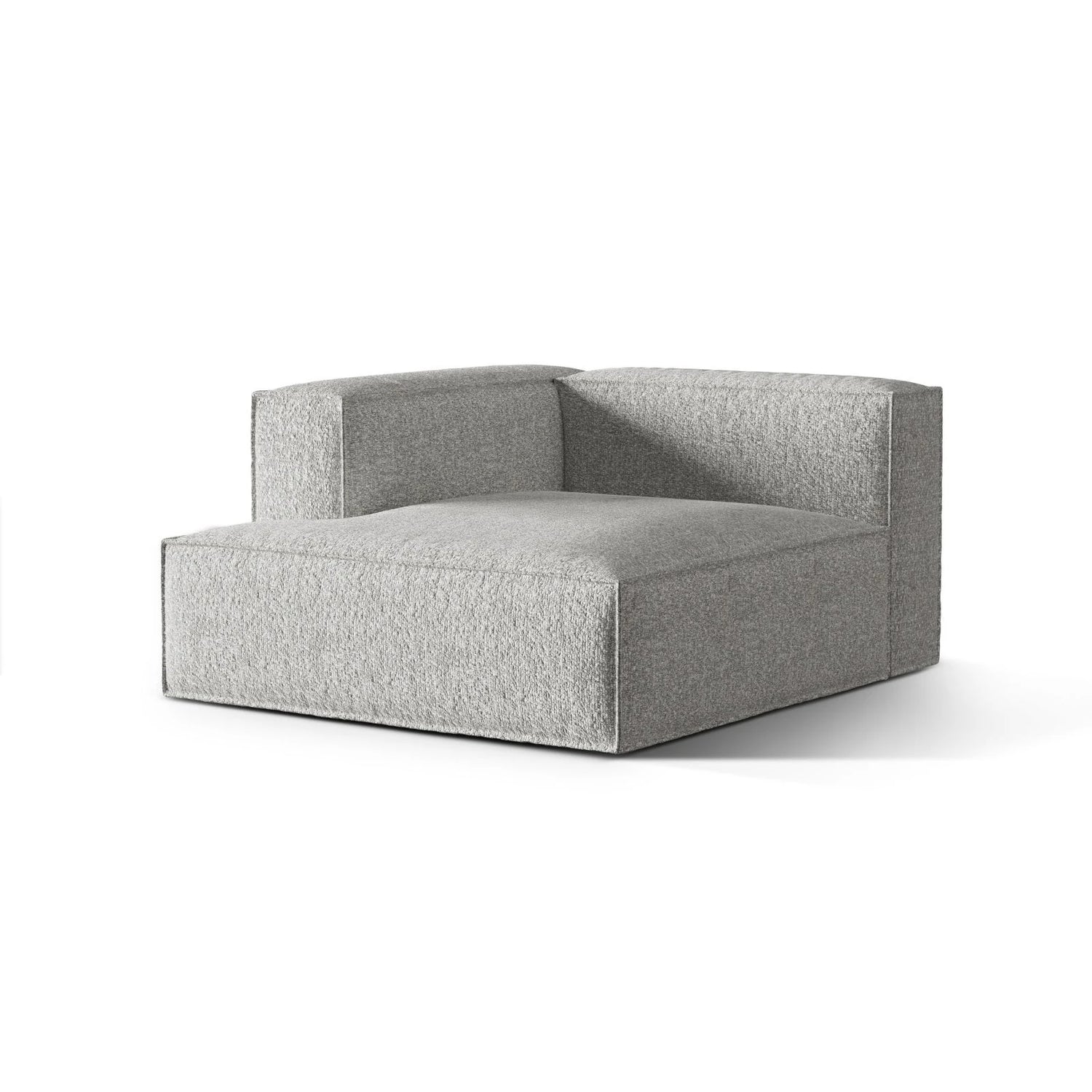 Nuria Modulares Sofa Sitzelement, Linke Seite, aus Boucle in Silber (Monet Silver), 147x127 cm von Micadoni – Bild 3