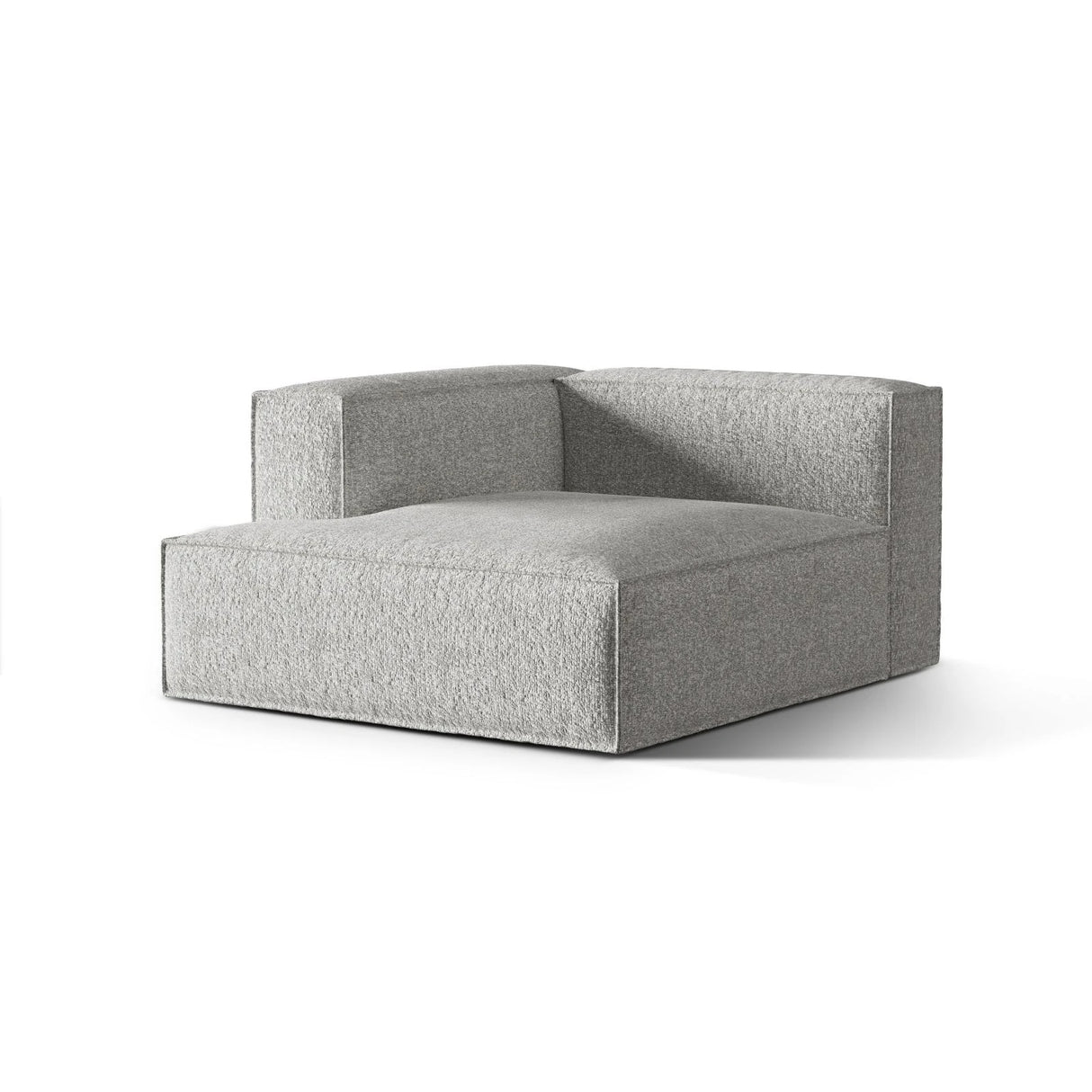 Nuria Modulares Sofa Sitzelement, Linke Seite, aus Boucle in Silber (Monet Silver), 147x127 cm von Micadoni – Bild 3