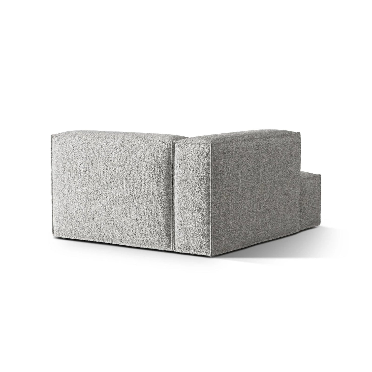 Nuria Modulares Sofa Sitzelement, Linke Seite, aus Boucle in Silber (Monet Silver), 147x127 cm von Micadoni – Bild 4