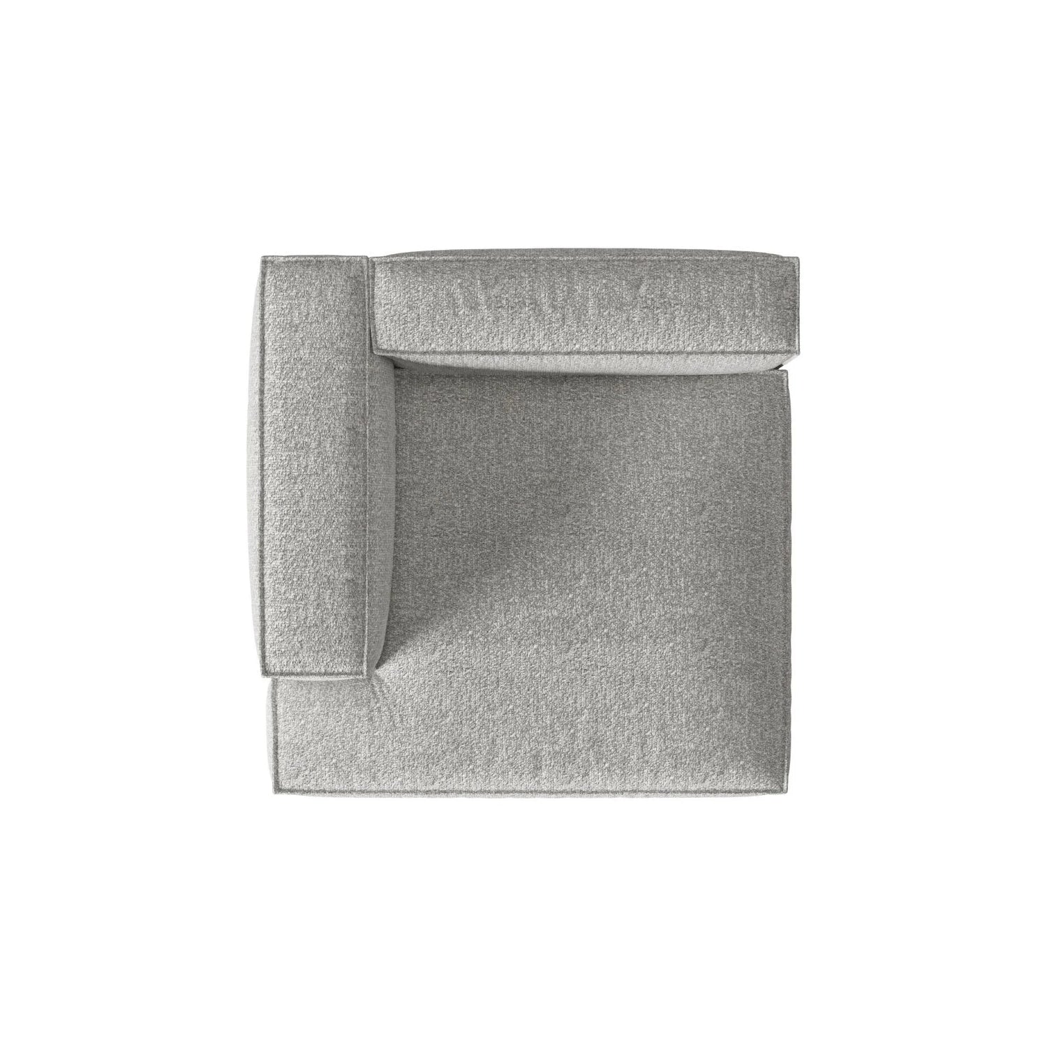 Nuria Modulares Sofa Sitzelement, Linke Seite, aus Boucle in Silber (Monet Silver), 147x127 cm von Micadoni – Bild 5