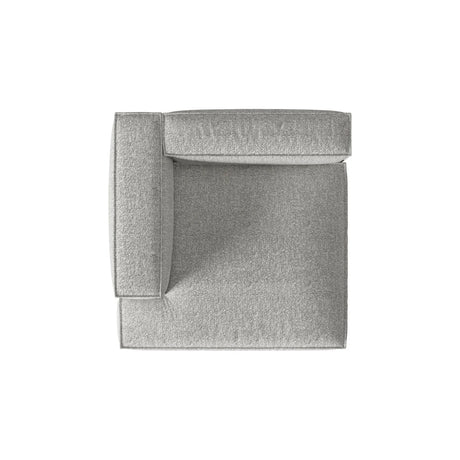 Nuria Modulares Sofa Sitzelement, Linke Seite, aus Boucle in Silber (Monet Silver), 147x127 cm von Micadoni – Bild 5