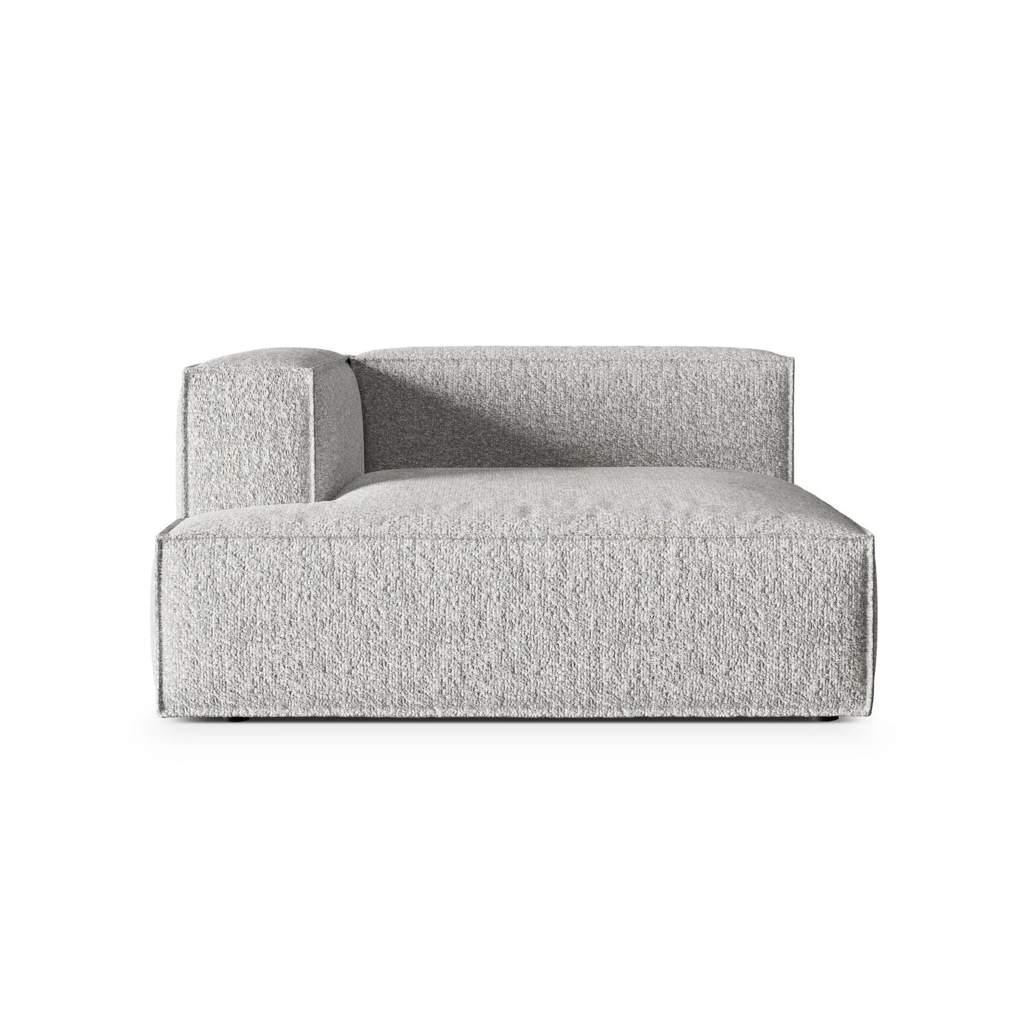Nuria Modulares Sofa Sitzelement, Linke Seite, aus Boucle in Silber (Monet Silver), 147x147 cm von Micadoni – Bild 1