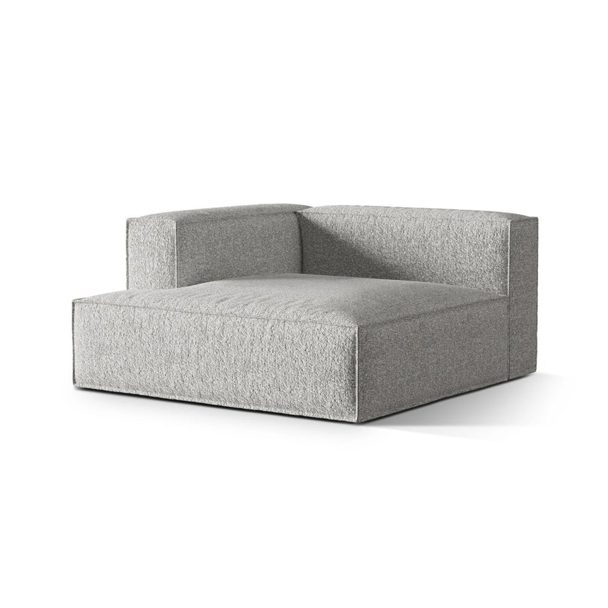 Nuria Modulares Sofa Sitzelement, Linke Seite, aus Boucle in Silber (Monet Silver), 147x147 cm von Micadoni – Bild 3