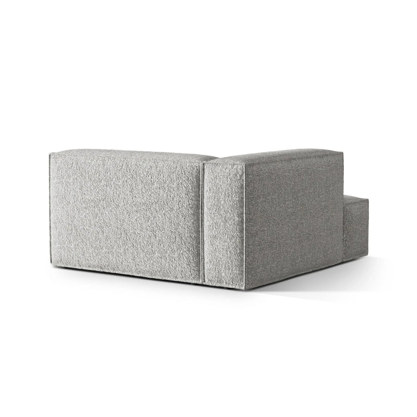 Nuria Modulares Sofa Sitzelement, Linke Seite, aus Boucle in Silber (Monet Silver), 147x147 cm von Micadoni – Bild 4