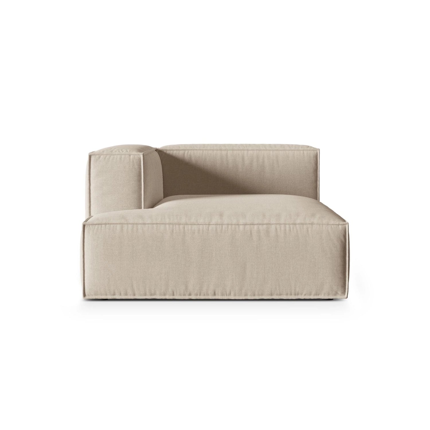 Nuria Modulares Sofa Sitzelement, Linke Seite, aus Samt, Boucle oder Strukturstoff, 147x127 cm von Micadoni – Bild 1