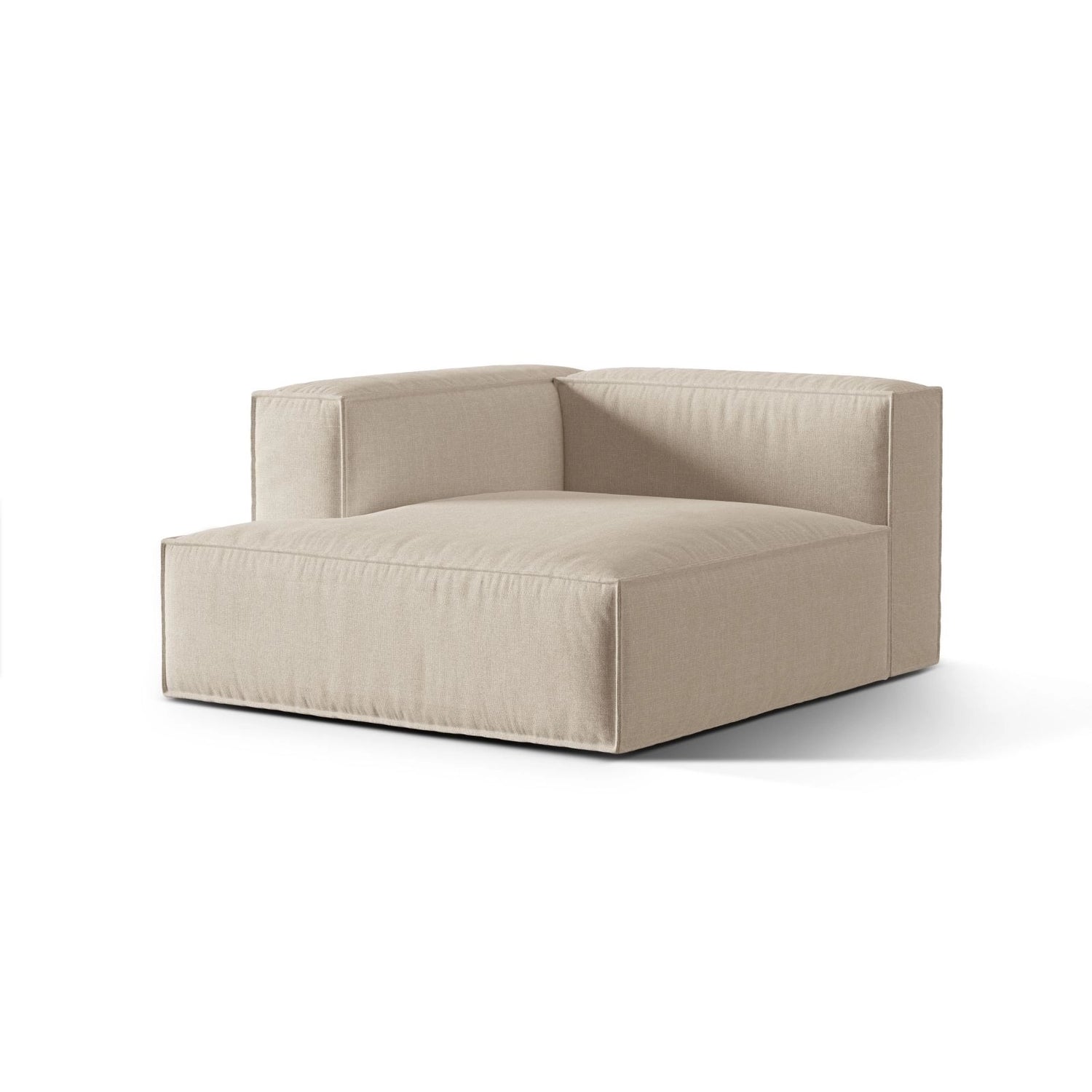 Nuria Modulares Sofa Sitzelement, Linke Seite, aus Samt, Boucle oder Strukturstoff, 147x127 cm von Micadoni – Bild 3