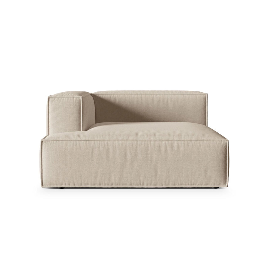 Nuria Modulares Sofa Sitzelement, Linke Seite, aus Samt, Boucle oder Strukturstoff, 147x147 cm von Micadoni – Bild 1