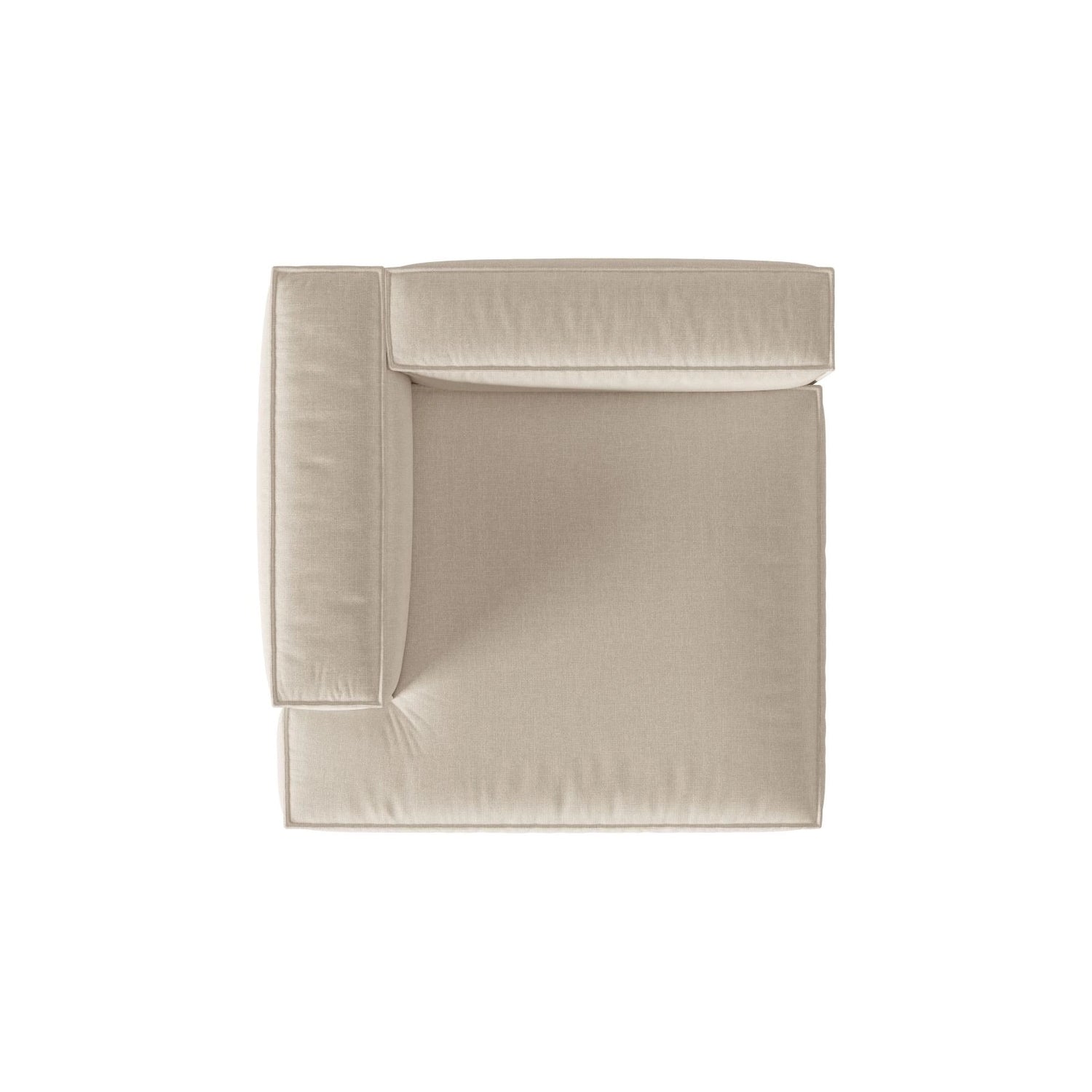 Nuria Modulares Sofa Sitzelement, Linke Seite, aus Samt, Boucle oder Strukturstoff, 147x147 cm von Micadoni – Bild 5