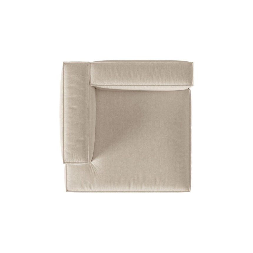 Nuria Modulares Sofa Sitzelement, Linke Seite, aus Samt, Boucle oder Strukturstoff, 147x147 cm von Micadoni – Bild 5