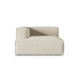 Nuria Modulares Sofa Sitzelement, Linke Seite, aus Samt in Beige (Paris Cream), 147x127 cm von Micadoni – Bild 1