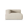 Nuria Modulares Sofa Sitzelement, Linke Seite, aus Samt in Beige (Paris Cream), 147x127 cm von Micadoni – Bild 1