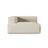 Nuria Modulares Sofa Sitzelement, Linke Seite, aus Samt in Beige (Paris Cream), 147x147 cm von Micadoni – Bild 1