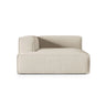 Nuria Modulares Sofa Sitzelement, Linke Seite, aus Samt in Beige (Paris Cream), 147x147 cm von Micadoni – Bild 1