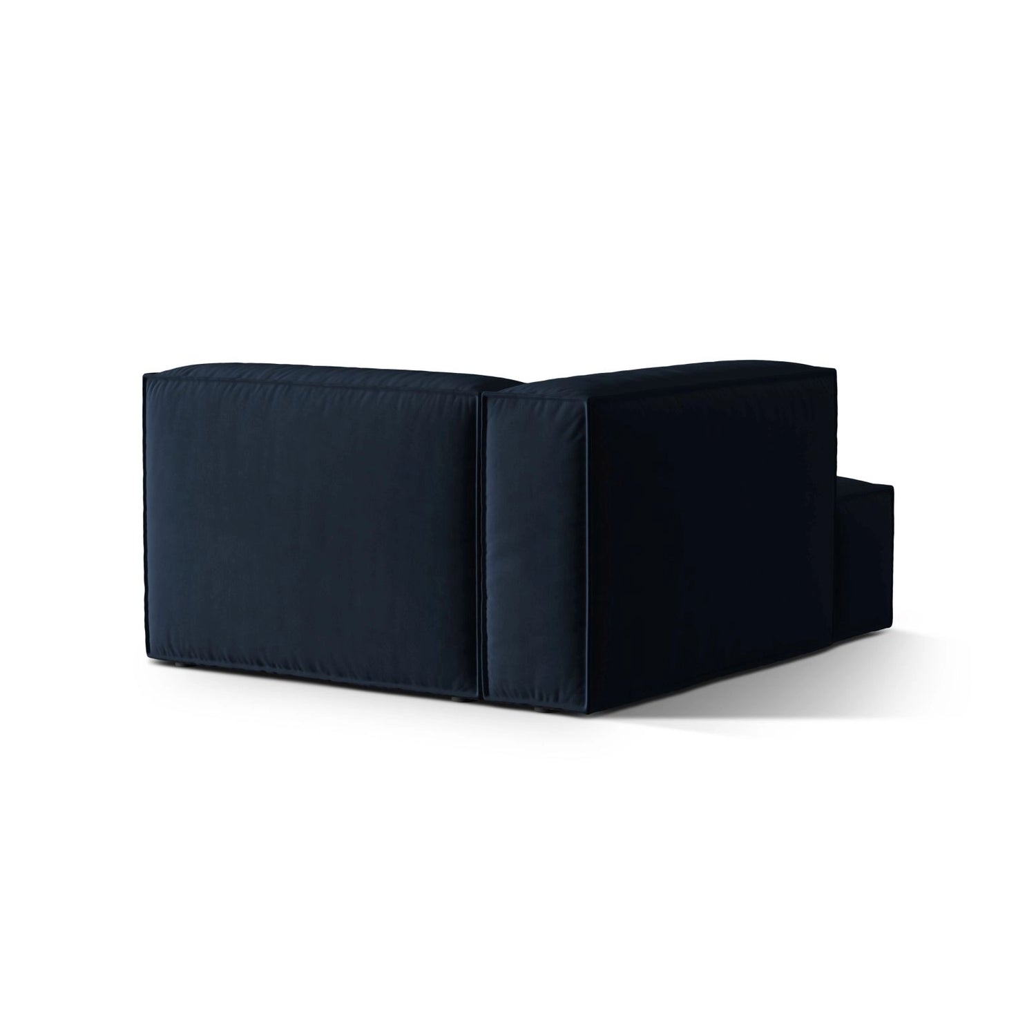 Nuria Modulares Sofa Sitzelement, Linke Seite, aus Samt in Dunkelblau (Paris Deep Blue), 147x127 cm von Micadoni – Bild 4