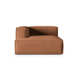 Nuria Modulares Sofa Sitzelement, Linke Seite, aus Samt in Honig (Paris Teja), 147x127 cm von Micadoni – Bild 1