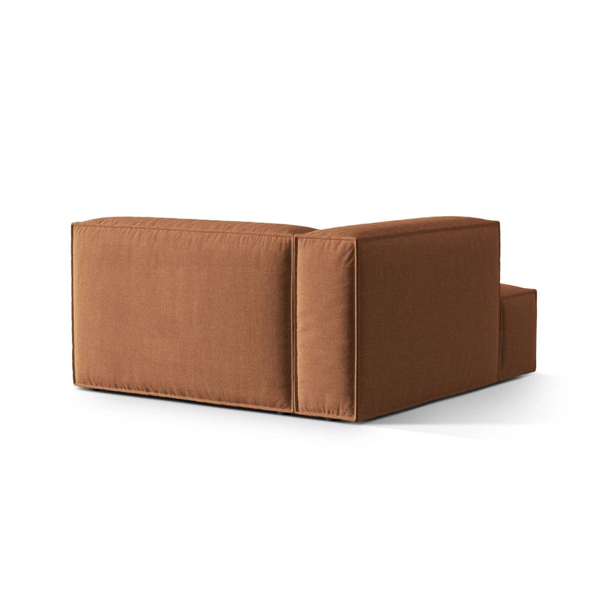Nuria Modulares Sofa Sitzelement, Linke Seite, aus Samt in Honig (Paris Teja), 147x147 cm von Micadoni – Bild 4