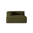 Nuria Modulares Sofa Sitzelement, Linke Seite, aus Samt in Moosgrün meliert (Paris Forest), 147x127 cm von Micadoni – Bild 1