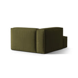 Nuria Modulares Sofa Sitzelement, Linke Seite, aus Samt in Moosgrün meliert (Paris Forest), 147x127 cm von Micadoni – Bild 4