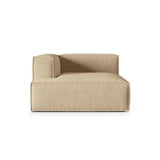 Nuria Modulares Sofa Sitzelement, Linke Seite, aus Samt in Nude (Paris Beige), 147x127 cm von Micadoni – Bild 1