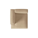 Nuria Modulares Sofa Sitzelement, Linke Seite, aus Samt in Nude (Paris Beige), 147x127 cm von Micadoni – Bild 5
