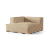 Nuria Modulares Sofa Sitzelement, Linke Seite, aus Samt in Nude (Paris Beige), 147x147 cm von Micadoni – Bild 3