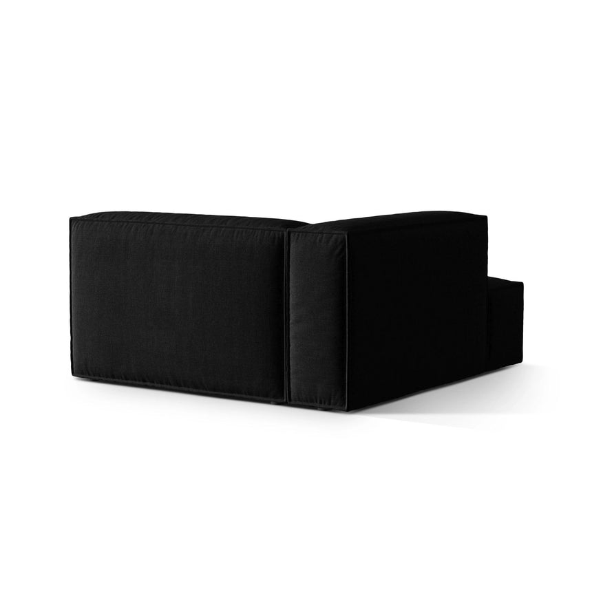 Nuria Modulares Sofa Sitzelement, Linke Seite, aus Samt in Schwarz (Paris Black), 147x147 cm von Micadoni – Bild 4
