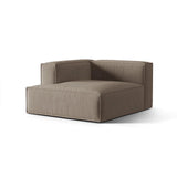 Nuria Modulares Sofa Sitzelement, Linke Seite, aus Samt in Warmes Grau (Paris Khaki), 147x127 cm von Micadoni – Bild 3