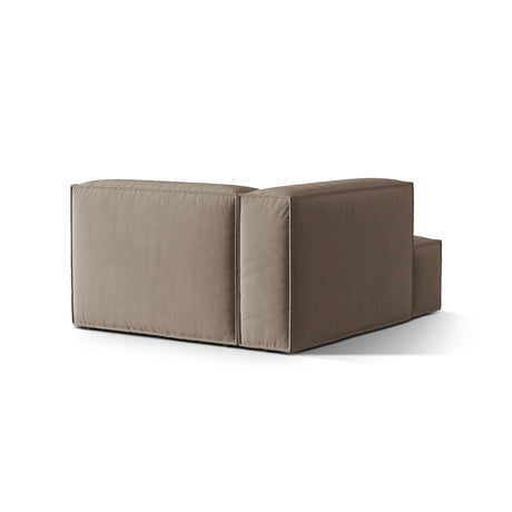 Nuria Modulares Sofa Sitzelement, Linke Seite, aus Samt in Warmes Grau (Paris Khaki), 147x127 cm von Micadoni – Bild 4