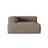 Nuria Modulares Sofa Sitzelement, Linke Seite, aus Samt in Warmes Grau (Paris Khaki), 147x147 cm von Micadoni – Bild 1
