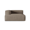 Nuria Modulares Sofa Sitzelement, Linke Seite, aus Samt in Warmes Grau (Paris Khaki), 147x147 cm von Micadoni – Bild 1