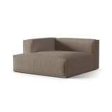 Nuria Modulares Sofa Sitzelement, Linke Seite, aus Samt in Warmes Grau (Paris Khaki), 147x147 cm von Micadoni – Bild 3