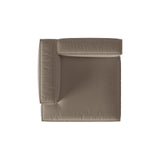 Nuria Modulares Sofa Sitzelement, Linke Seite, aus Samt in Warmes Grau (Paris Khaki), 147x147 cm von Micadoni – Bild 5