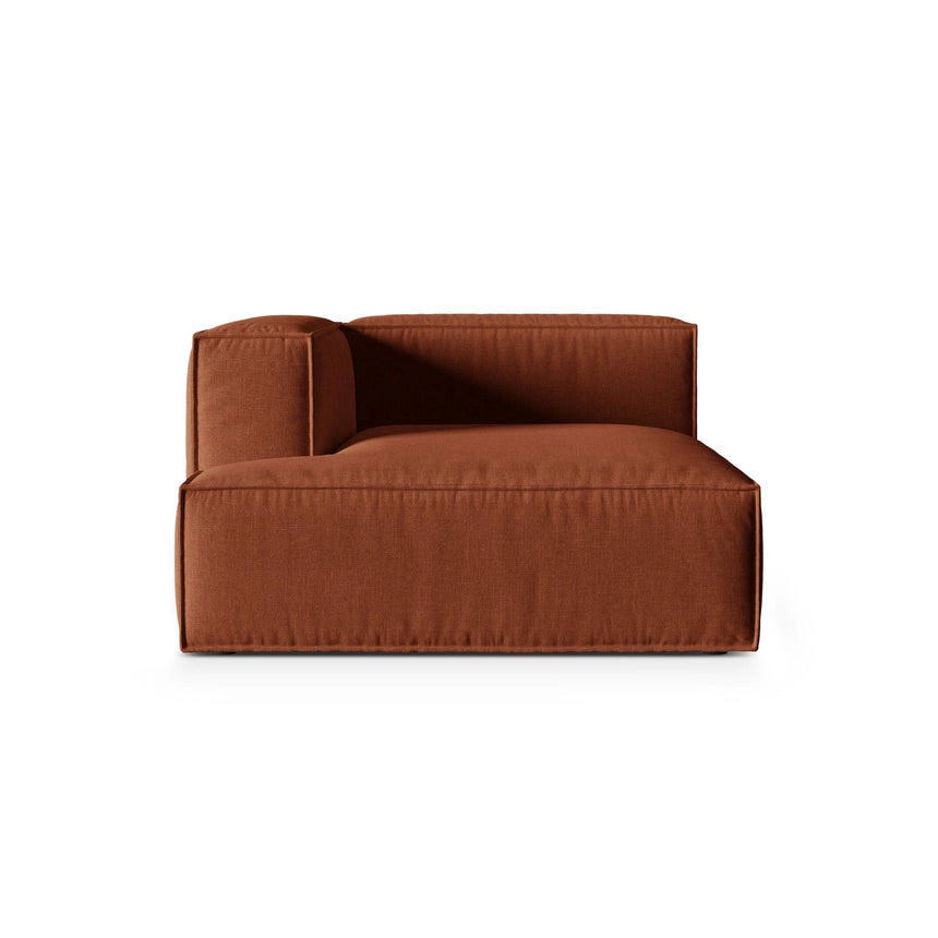 Nuria Modulares Sofa Sitzelement, Linke Seite, aus Strukturierter Stoff in Brick (Liberty 9), 147x127 cm von Micadoni – Bild 1