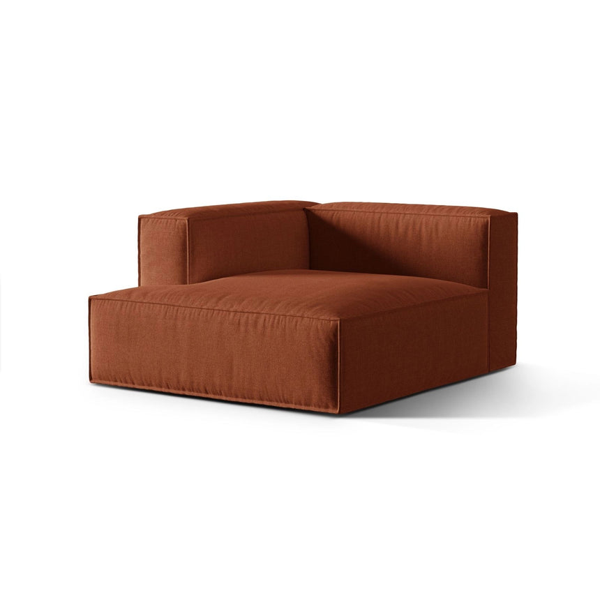 Nuria Modulares Sofa Sitzelement, Linke Seite, aus Strukturierter Stoff in Brick (Liberty 9), 147x127 cm von Micadoni – Bild 3