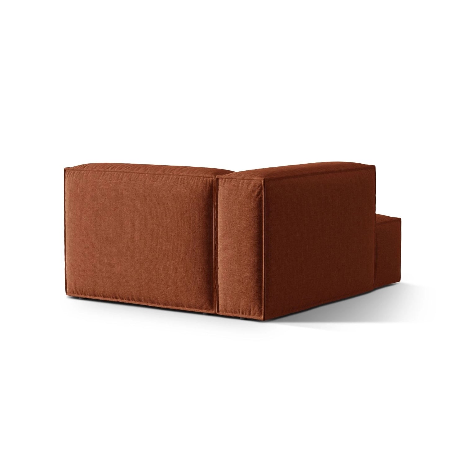 Nuria Modulares Sofa Sitzelement, Linke Seite, aus Strukturierter Stoff in Brick (Liberty 9), 147x127 cm von Micadoni – Bild 4