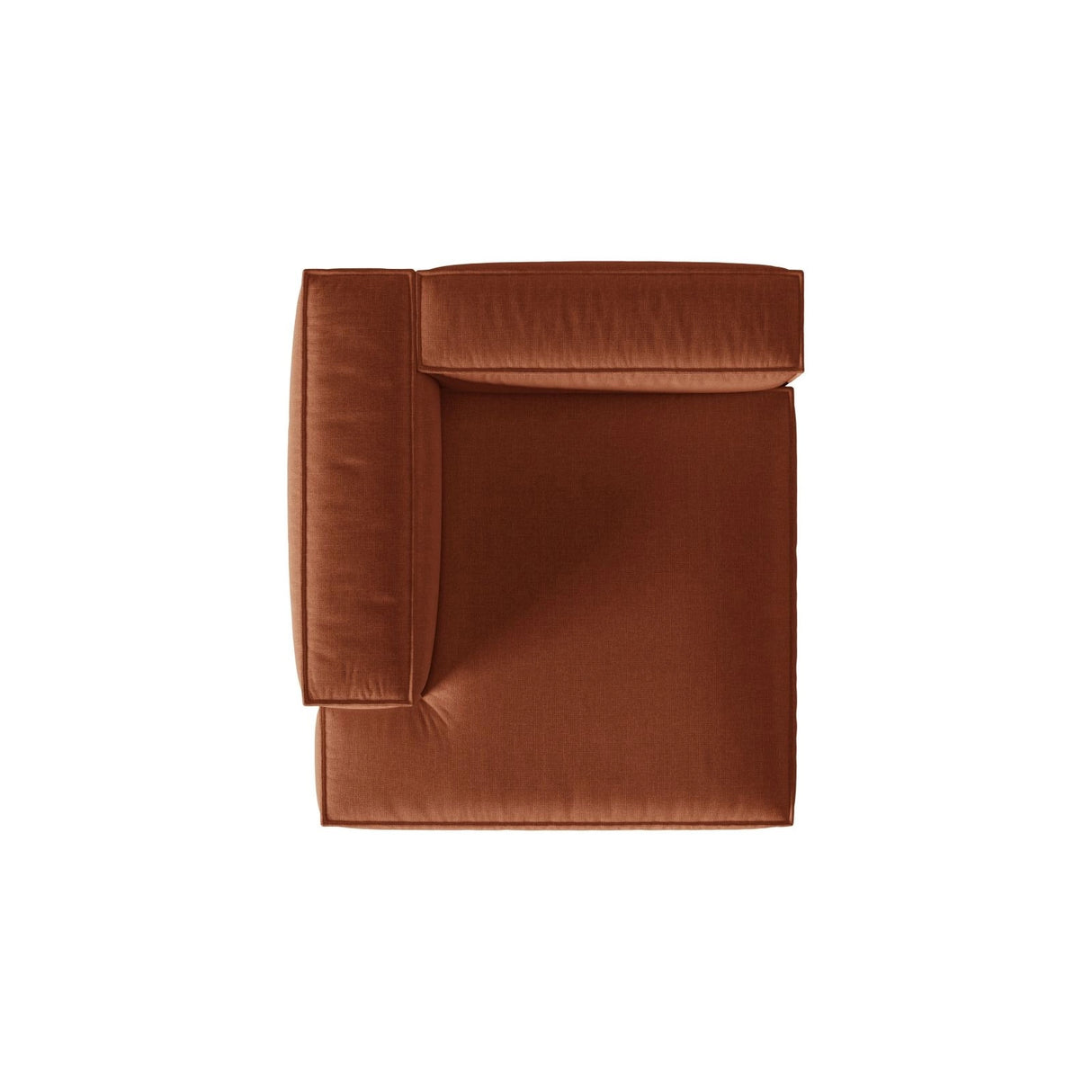 Nuria Modulares Sofa Sitzelement, Linke Seite, aus Strukturierter Stoff in Brick (Liberty 9), 147x127 cm von Micadoni – Bild 5