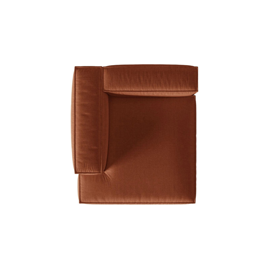 Nuria Modulares Sofa Sitzelement, Linke Seite, aus Strukturierter Stoff in Brick (Liberty 9), 147x127 cm von Micadoni – Bild 5