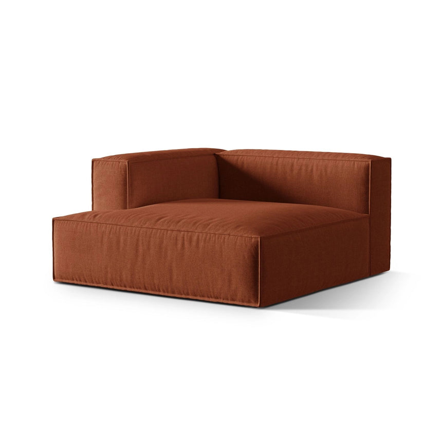 Nuria Modulares Sofa Sitzelement, Linke Seite, aus Strukturierter Stoff in Brick (Liberty 9), 147x147 cm von Micadoni – Bild 3