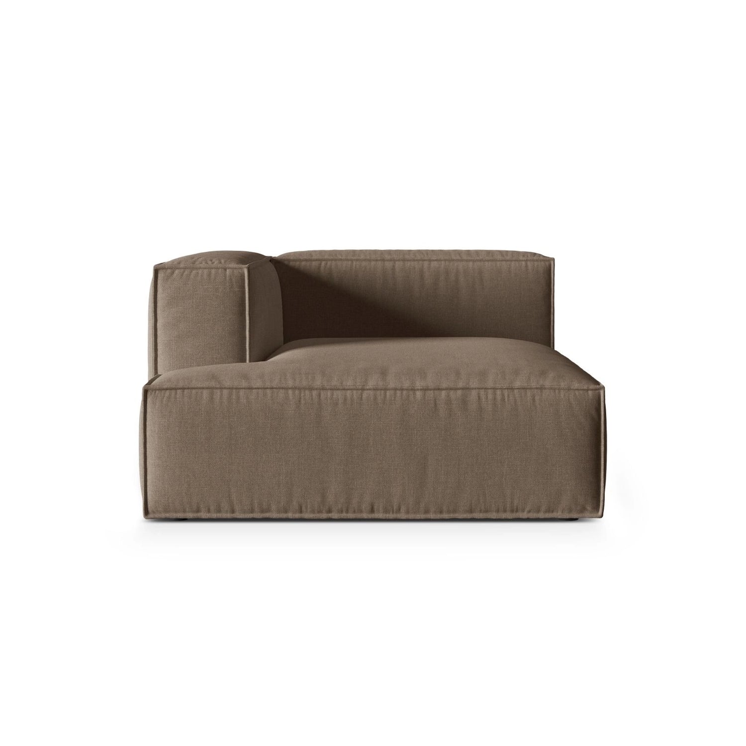 Nuria Modulares Sofa Sitzelement, Linke Seite, aus Strukturierter Stoff in Cappuccino (Liberty 5), 147x127 cm von Micadoni – Bild 1